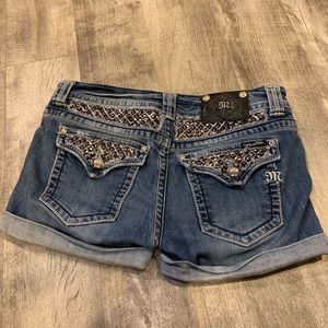 Miss Me denim shorts with stud detailing